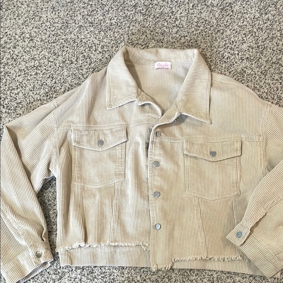 Pink Lily Jackets & Blazers - Pink Lily Corduroy Jacket cream women’s size xl